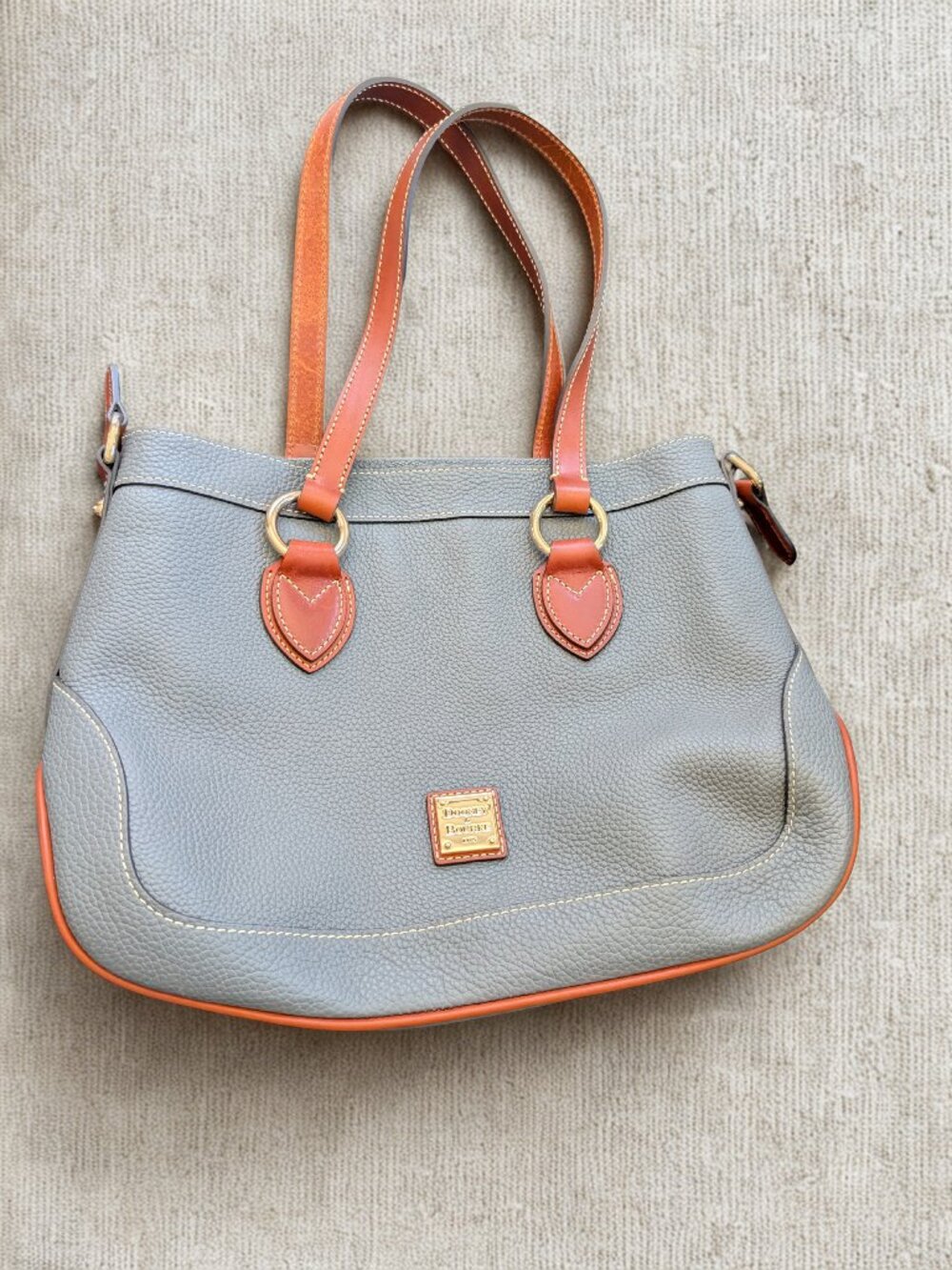 Dooney & Bourke Pebble Grain Shopper Bag - Gray (Style R1555)